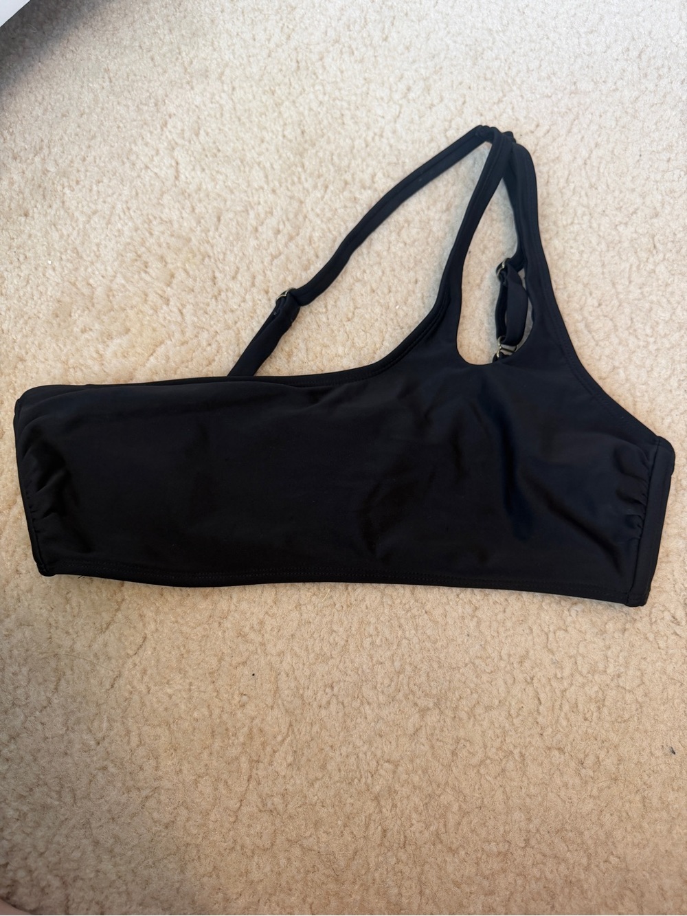 Xhilaration Black One-Shoulder Swim Top